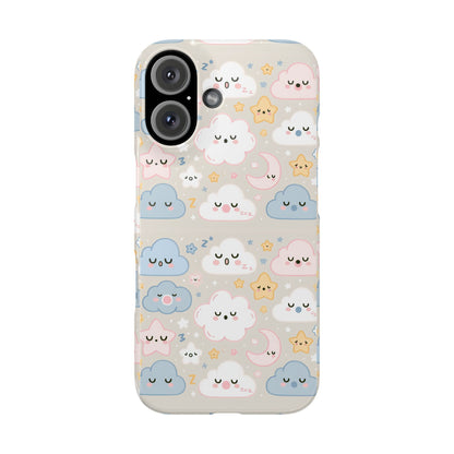 Snooze Clouds | Slim Phone Case - Caseadia